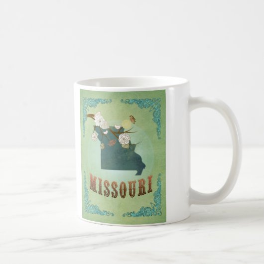 Missouri-Staats-Karte - Grün Kaffeetasse (Rechts)