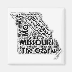 Missouri-Staats-Wort-Wolke Magnet