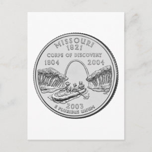 Missouri-Staatsvierteldollar Postkarte