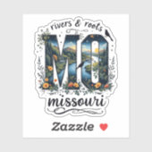 Missouri State Aufkleber | Rivers & Roots Natur Ku (Blatt)