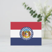 Missouri State Flag Show-Me State Seal Postkarte (Stehend Vorderseite)