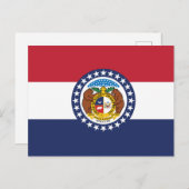 Missouri State Flag Show-Me State Seal Postkarte (Vorne/Hinten)