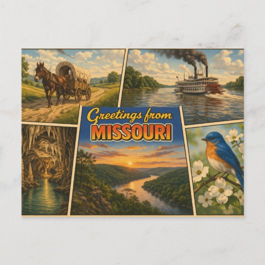 Missouri State Postkarte (Vorderseite)