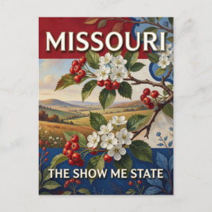 Missouri State Pride 🌸 Showy Flowering Dogwood Postkarte