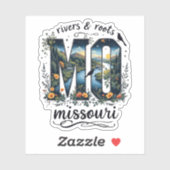 Missouri State Sticker | Rivers & Roots Nature Art (Blatt)