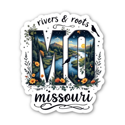 Missouri State Sticker | Rivers & Roots Nature Art