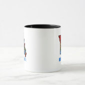 Missouri State Tattoo Style Gateway Arch Flussboot Tasse (Zentrum)