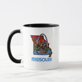 Missouri State Tattoo Style Gateway Arch Flussboot Tasse (Links)
