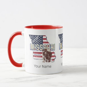 Missouri State Vereinigte Staaten Retro-Karte Vint Tasse