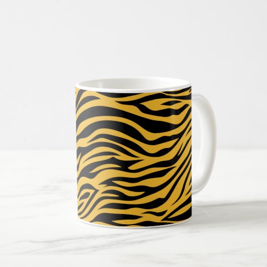 Missouri Tiger Streifen Schwarz und Gold Kaffeetasse (VorderseiteRechts)
