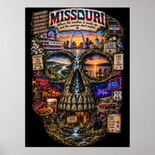 Missouri-Totenkopf-Kunstposter State of Mind Poster