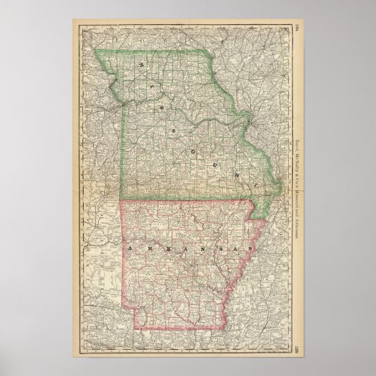 Missouri und Arkansas Poster (Vorne)