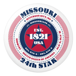 Missouri US Staat Red White Blue Typografy Keramikknauf