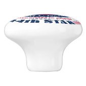 Missouri US Staat Red White Blue Typografy Keramikknauf (Seitenansicht)