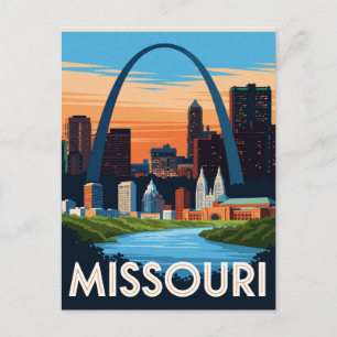 Missouri USA Gateway Cities Mittlerer Westen Fluss Postkarte