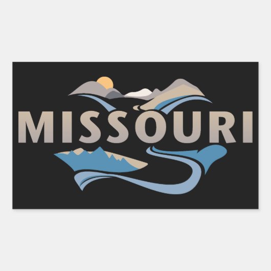 Missouri USA Rechteckiger Aufkleber (Vorderseite)