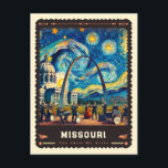 Missouri | Vincent Van Gogh Inspiriert Postkarte<br><div class="desc">Entdecken Sie den Charme des Show-Me Staat mit dem "Missouri" | Vincent van Gogh Inspiriert Postcard." Diese Postkarte präsentiert eine atemberaubende Darstellung der vielfältigen Landschaften Missouris - von den belebten Straßen St. Louis bis hin zu den ruhigen Ozarkgebirgen, die sich durch den ausdrucksvollen und lebendigen Stil des Vincent van Gogh...</div>