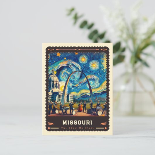 Missouri | Vincent Van Gogh Inspiriert Postkarte (Stehend Vorderseite)