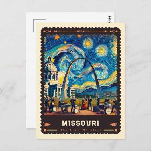Missouri | Vincent Van Gogh Inspiriert Postkarte (Vorne/Hinten)