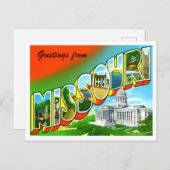 Missouri Vintag Big Letters Postkarte (Vorne/Hinten)