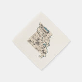 Missouri Vintag Picture Map Staat Chart Serviette (Ecke)