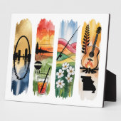 Missouri Watercolor Wall Art Plaque | State Sign w Fotoplatte (Seite)