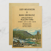 Missouri Wedding Einladung Vintage Natur (Vorne/Hinten)