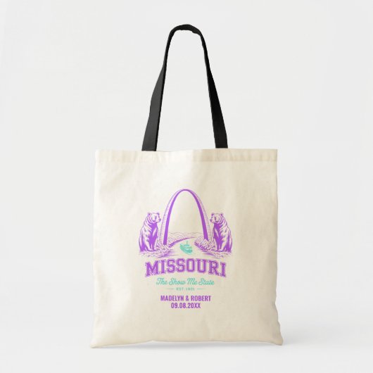 Missouri Wedding Welcome Bag, Staat Liebe Tragetasche (Vorne)