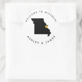 Missouri Wedding Welcome Sticker Tag, Black & Gold (Tasche)