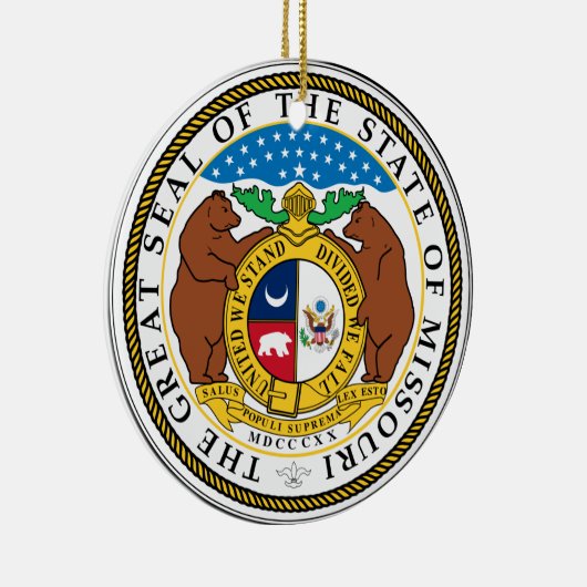 Missouri Weihnachtsdekoration Keramikornament (Rechts)
