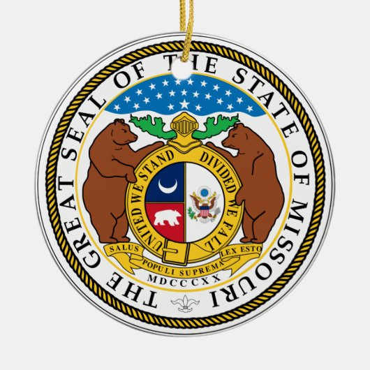 Missouri Weihnachtsdekoration Keramikornament (Vorne)