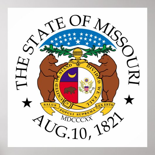 Missouri-Zeichen Poster (Vorne)