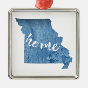 Missouri Zuhause Holzmaserung Ornament Aus Metall