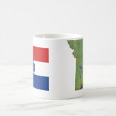 Missourian Flag + Map-Tasse Kaffeetasse (Mittel)