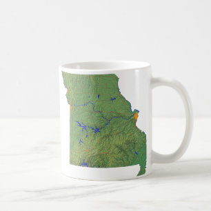 Missourian Flag + Map-Tasse Kaffeetasse