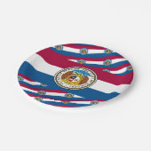 Missourian Flag & Seal, Missouri Pappteller (Schrägansicht)