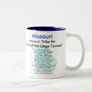 Missourisymbole u. -karte zweifarbige tasse