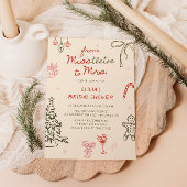 Misstletoe an Frau Hand Drawn Brautparty Einladung