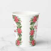 Misstletoe an Frau Winter Poinsettia Brautparty Pappbecher (Rechts)