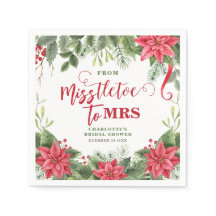 Misstletoe an Frau Winter Poinsettia Brautparty