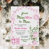 Misstletoe to Mrs Christmas Bridal Shower Einladung