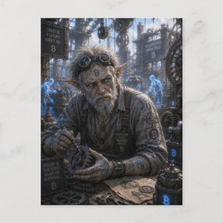 Misstrauen / Mechaniker / Zahnradfabrik Postkarte