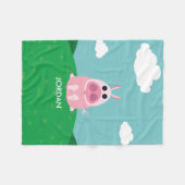 Misstrauisch das Schwein Fleecedecke (Vorderseite (Horizontal))
