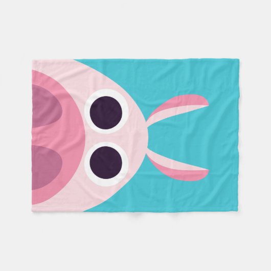 Misstrauisch das Schwein Fleecedecke (Vorderseite (Horizontal))