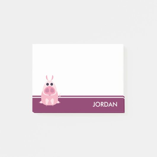 Misstrauisch das Schwein Post-it Klebezettel (Vorderseite)