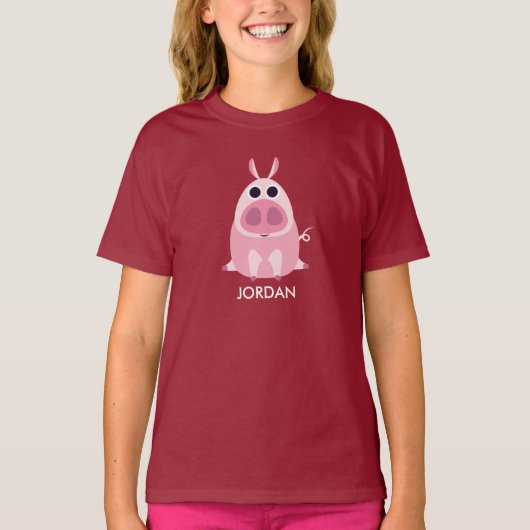 Misstrauisch das Schwein T-Shirt (Vorderseite)