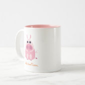 Misstrauisch das Schwein Zweifarbige Tasse (Vorderseite Links)
