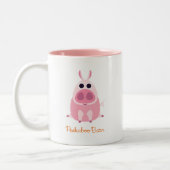 Misstrauisch das Schwein Zweifarbige Tasse (Links)