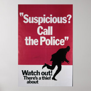 Misstrauischer Anruf die Polizei Poster