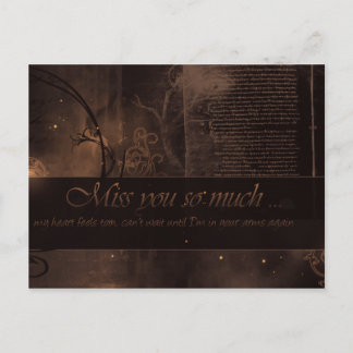 MissYouSoMuch Postkarte